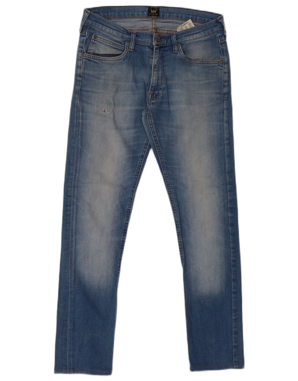 Lee Herre Luke Tapered Slim Jeans W31 L32 Blå Bomuld