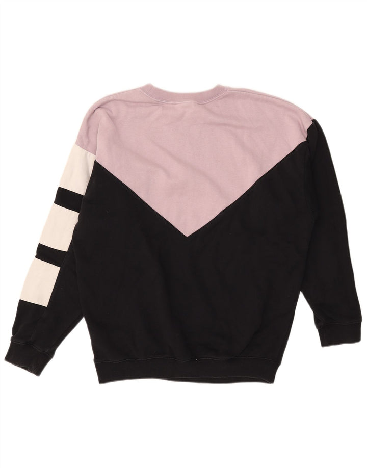 Adidas Dame Oversized Sweatshirt Jumper UK 12 Medium Sort Colourblock