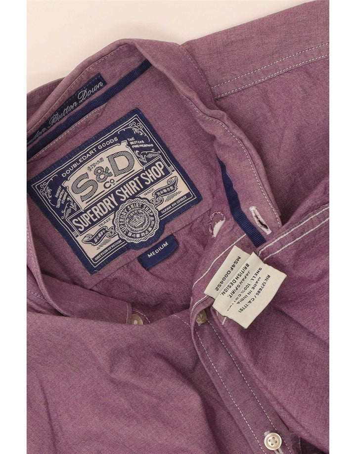Superdry herreskjorte medium lilla bomuld