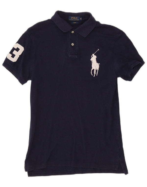 Polo Ralph Lauren Herre Grafisk Slim Fit Polo Shirt Medium Marineblå Bomuld
