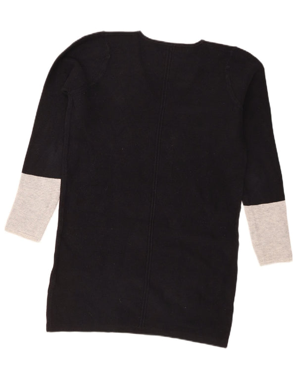 Marks & Spencer Dame V-hals sweater UK 8 Small Black Colourblock