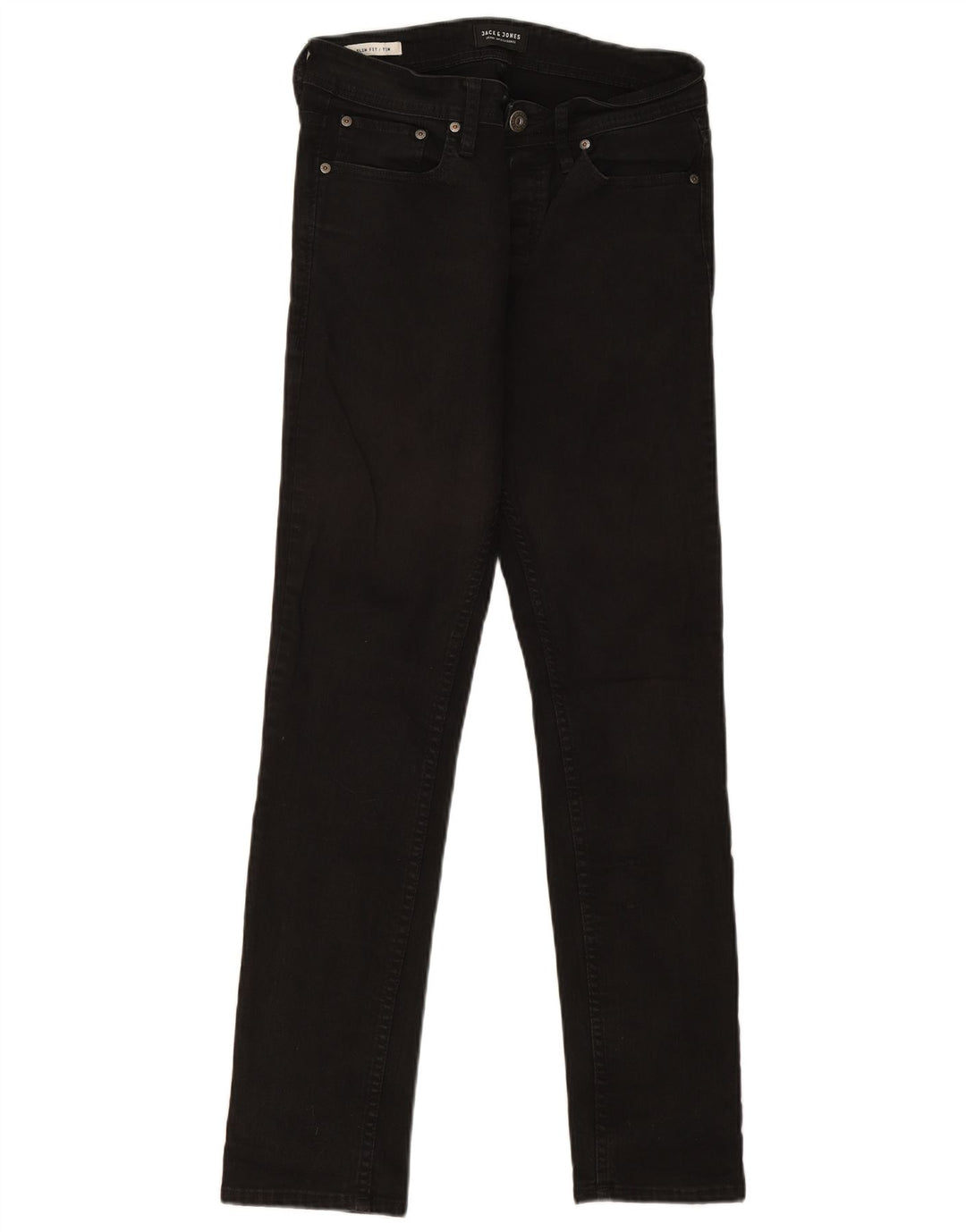 Jack & Jones Herre Tim Slim Jeans W29 L30 Sort Bomuld