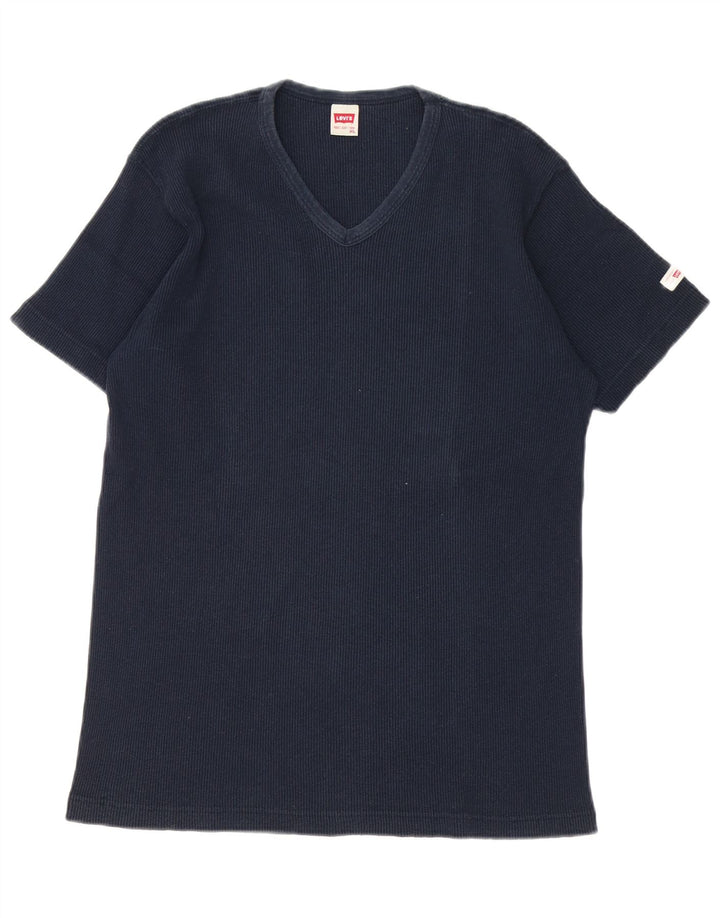 Levi's herre T-shirt top XL marineblå bomuld