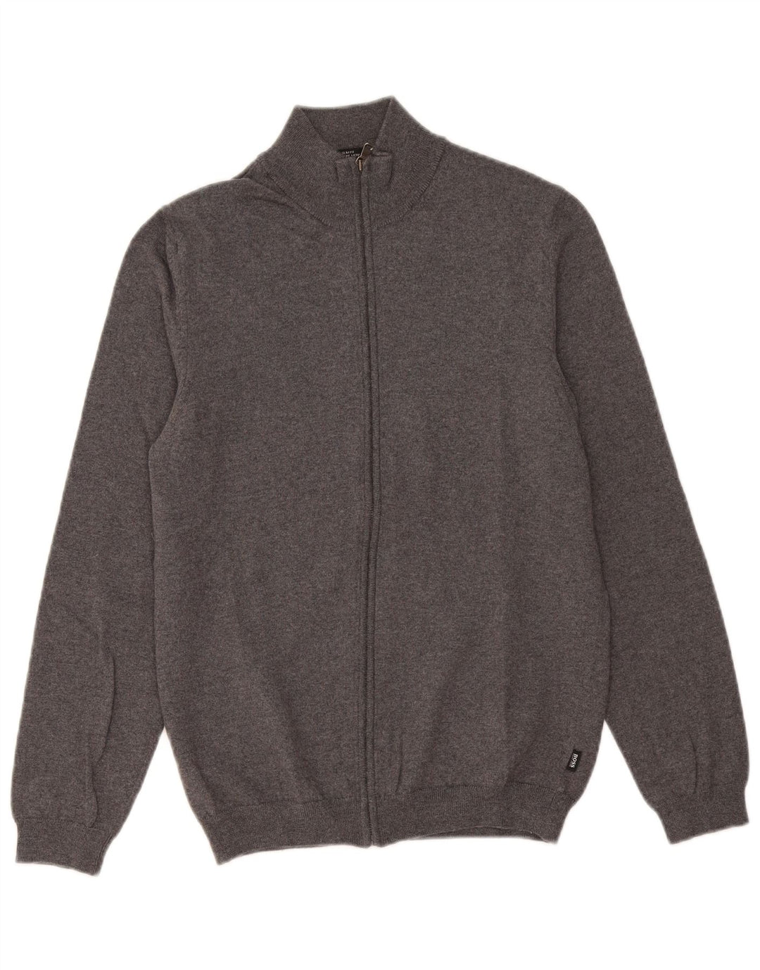 Hugo Boss Herre Slim Fit Cardigan Sweater Medium Grå Merinould