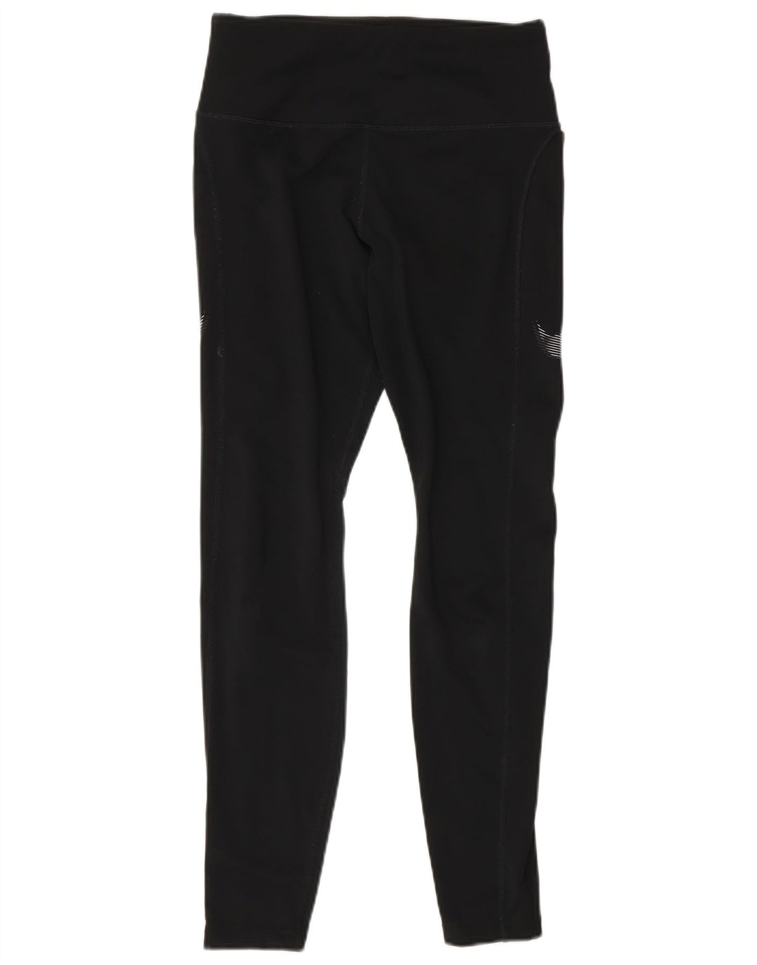 Nike Dame Dri Fit Leggings UK 8 Small Black Colourblock Polyester