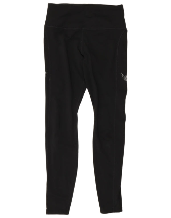 Nike Dame Dri Fit Leggings UK 8 Small Black Colourblock Polyester