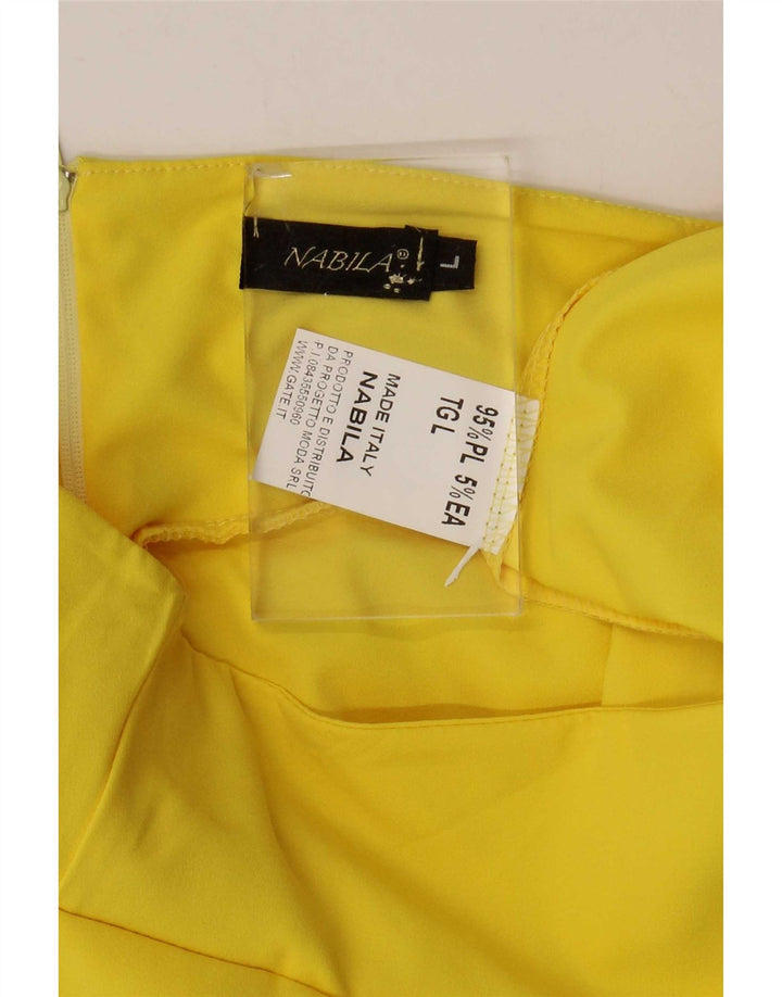 Nabila Dame Mini Nederdel Large W32 Gul Polyester