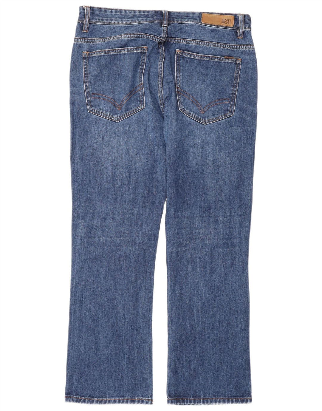 Diesel Herre Straight Jeans W34 L30 Blå Bomuld