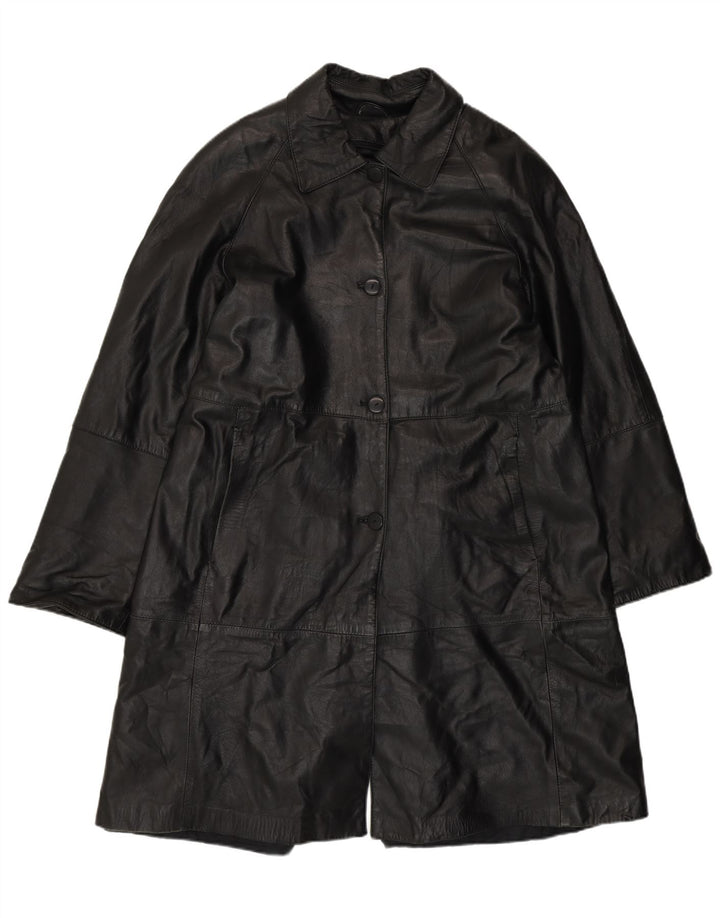 Olivieri Dame Venezia Læderfrakke IT 48 XL Sort Læder