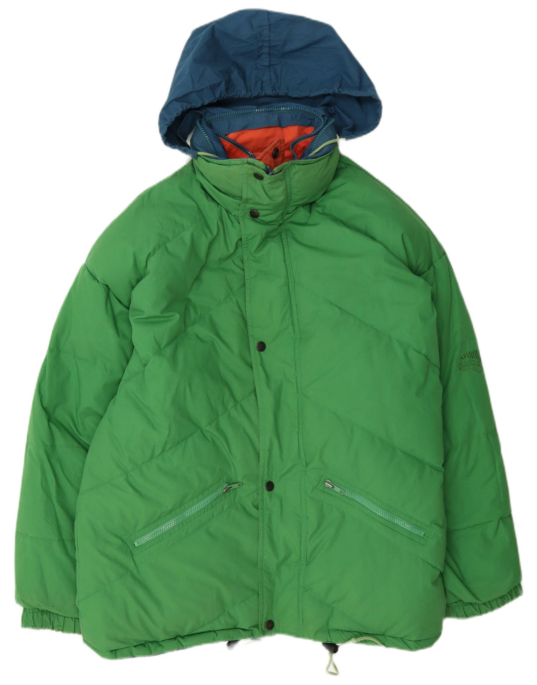 Astrolabio Herre hættepolstret jakke UK 38 Medium Green Colourblock