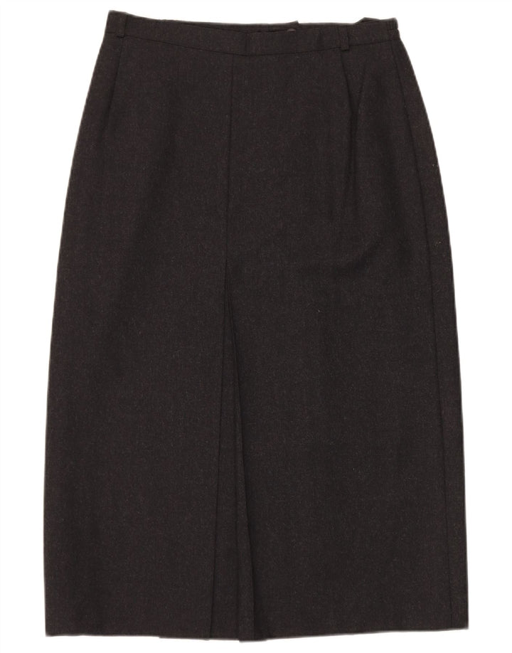 Marks & Spencer Dame Midi Nederdel UK 14 Medium W30 Grå Ny Uld