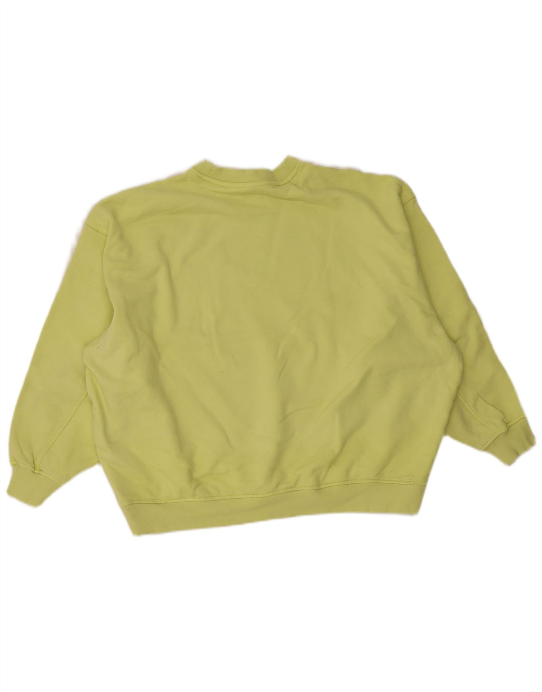 Adidas Dame Oversized Sweatshirt Jumper UK 10 Lille Gul Bomuld