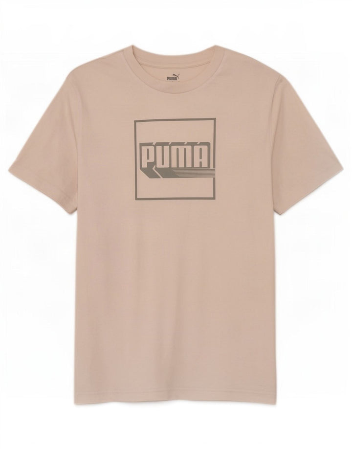 Puma Herre Grafisk T-Shirt Top Stor Hvid Bomuld