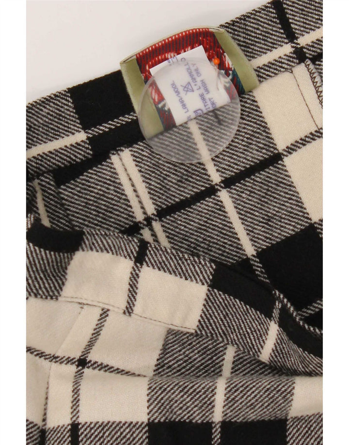 Silvy Womens Wrap Nederdel IT 44 Medium W26 Sort Plaid Uld