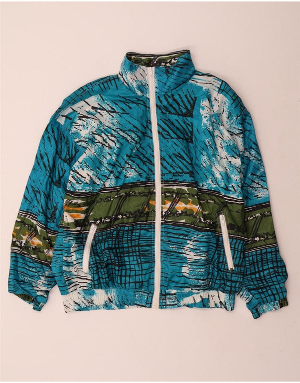 VINTAGE Womens Oversized træningsdragt Topjakke UK 16 Large Blue