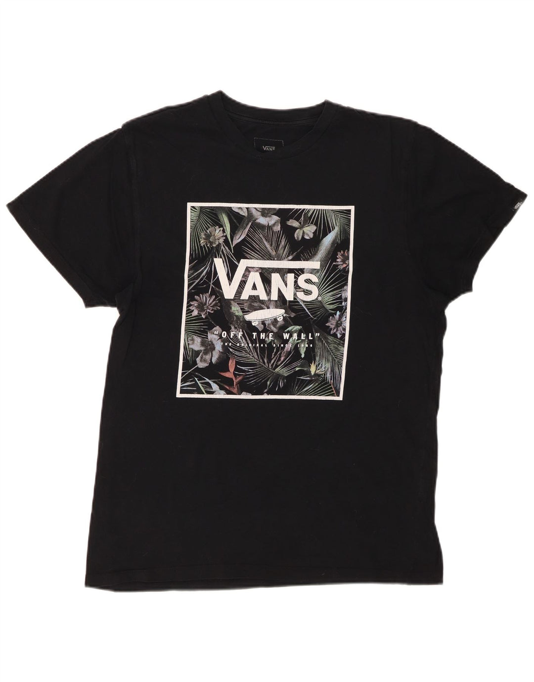 VANS Herre Custom Fit grafisk T-shirt top mellem sort bomuld