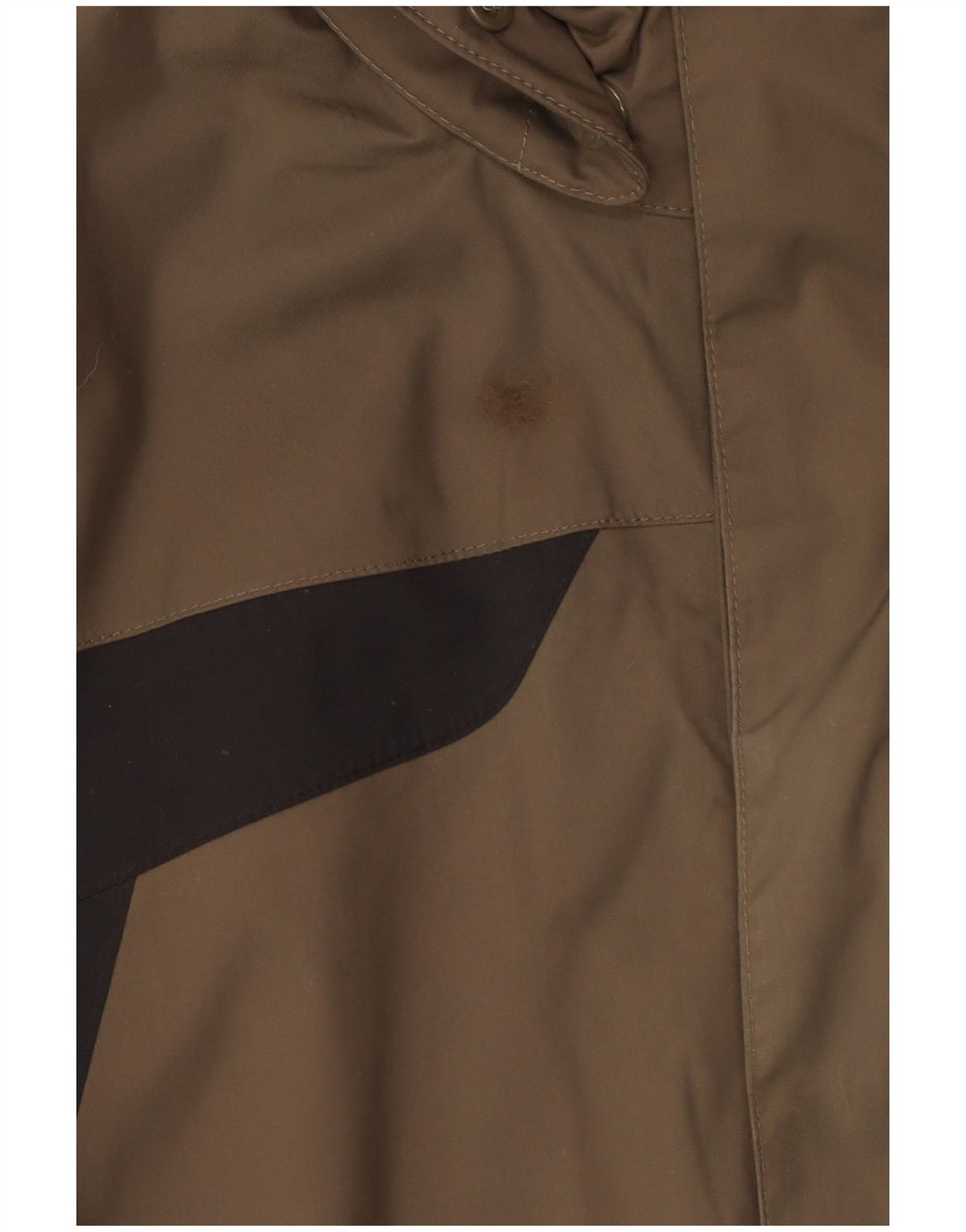 Jack Wolfskin Regnjakke med hætte til mænd UK 36/38 Medium Khaki Colourblock