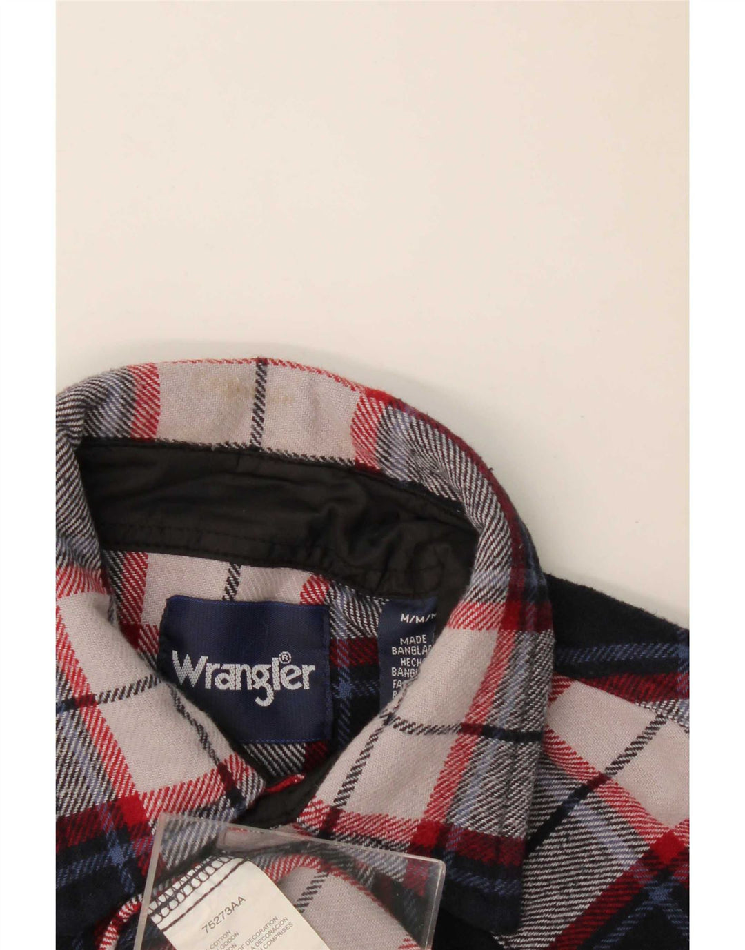 Wrangler Flanelskjorte til mænd Medium marineblå ternet bomuld