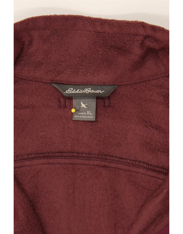 EDDIE BAUER Womens Fleece Jacket UK 18 XL Brown Polyester Vintage Eddie Bauer and Second-Hand Eddie Bauer from Messina Hembry 