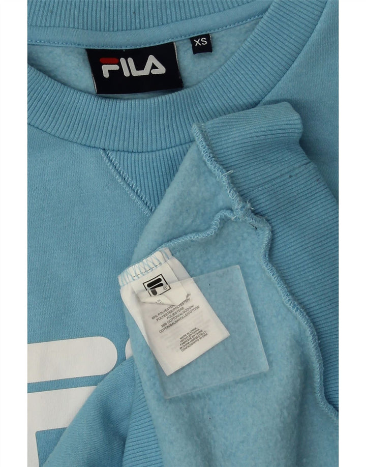 Fila Herre grafisk sweatshirt Jumper XS Blå polyester