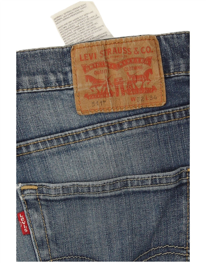 Levi's Herre 511 Slim Jeans W32 L34 Blå Bomuld