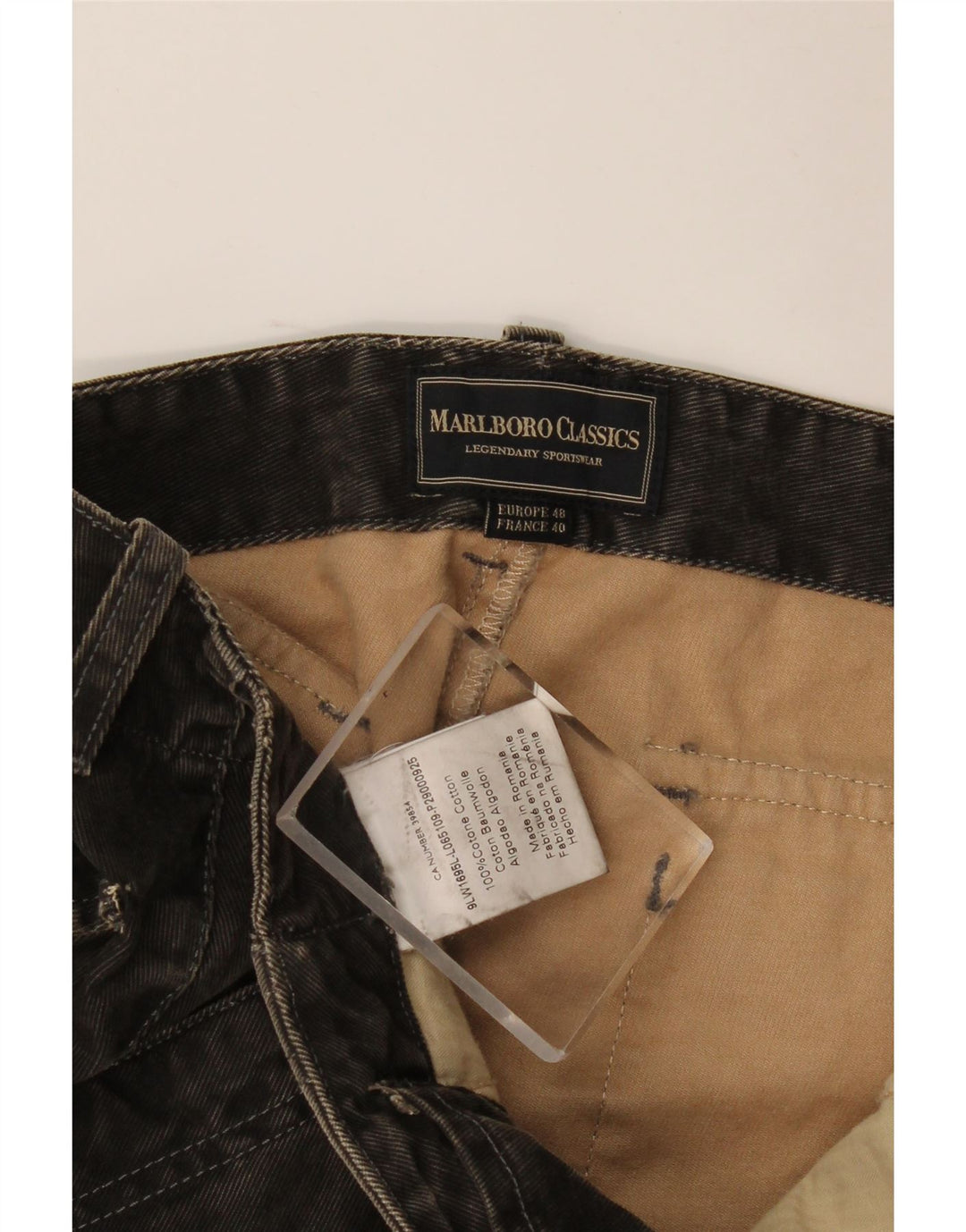 Marlboro Classics Herre Lige Chinobukser EU 48 Medium W34 L34 Grå