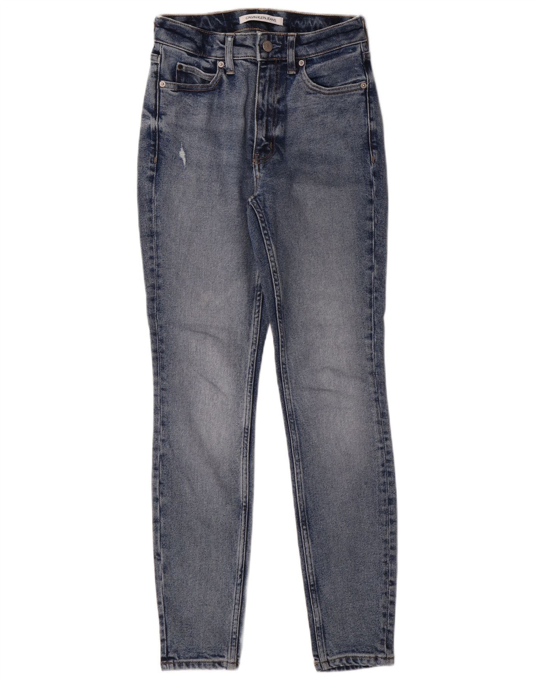 Calvin Klein Dame Skinny Jeans W26 L30 Blå Bomuld Classic
