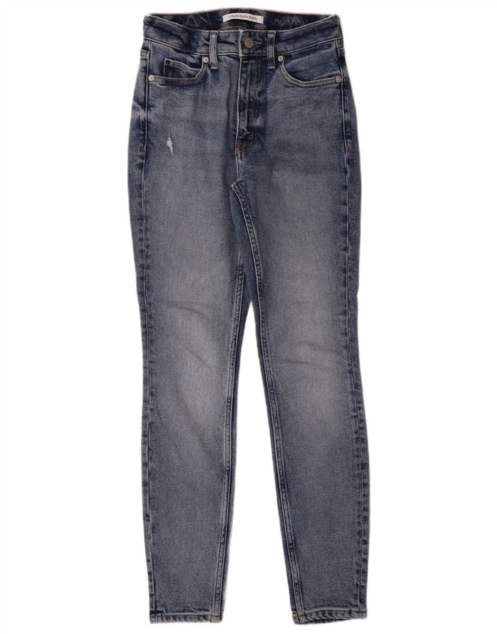 Calvin Klein Dame Skinny Jeans W26 L30 Blå Bomuld Classic
