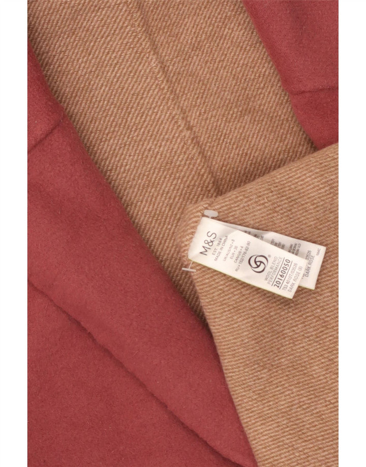 Marks & Spencer Dameoverfrakke UK 8 Lille Pink Polyester