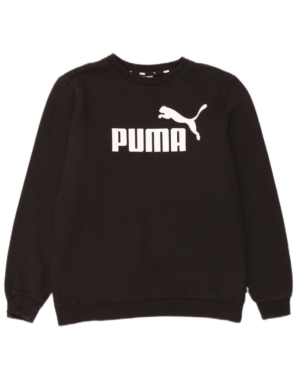 Puma Boys Graphic Sweatshirt Jumper 15-16 år Sort Bomuld