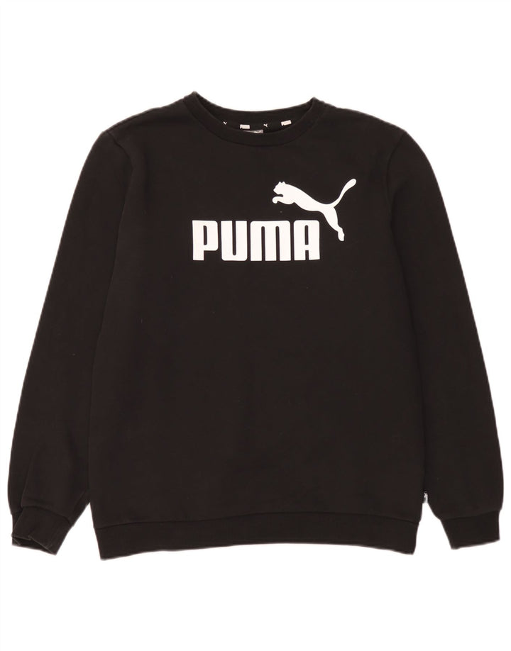 Puma Boys Graphic Sweatshirt Jumper 15-16 år Sort Bomuld