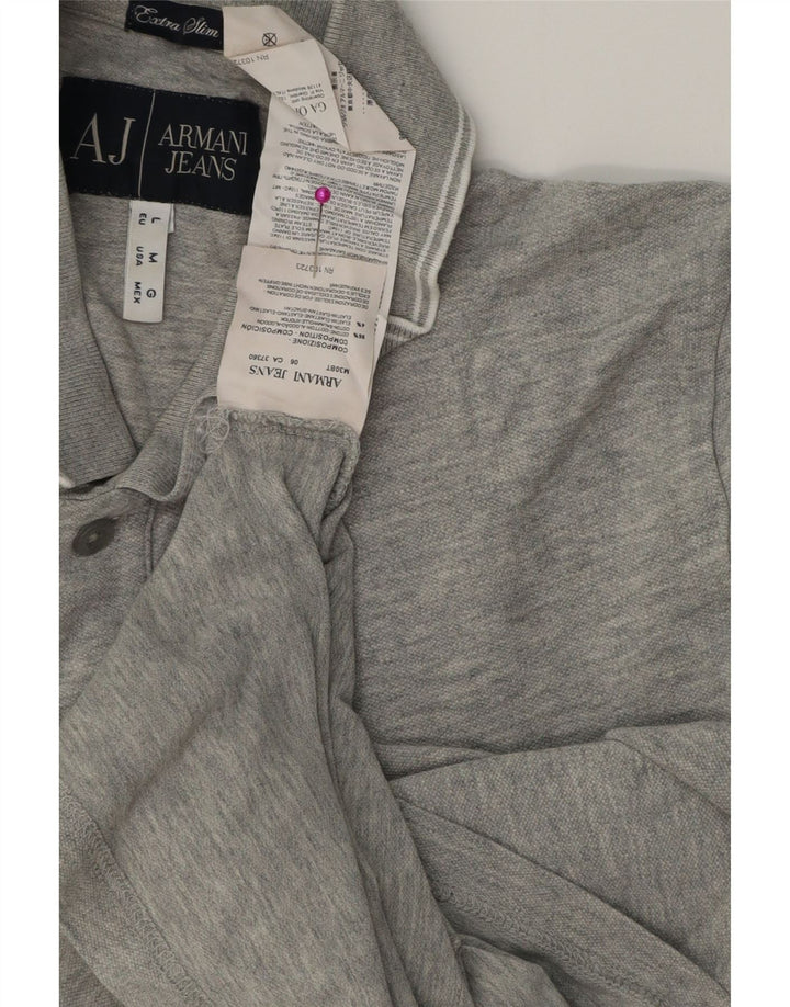 Armani Jeans Herre Extra Slim Fit Polo Shirt Medium Grey Bomuld