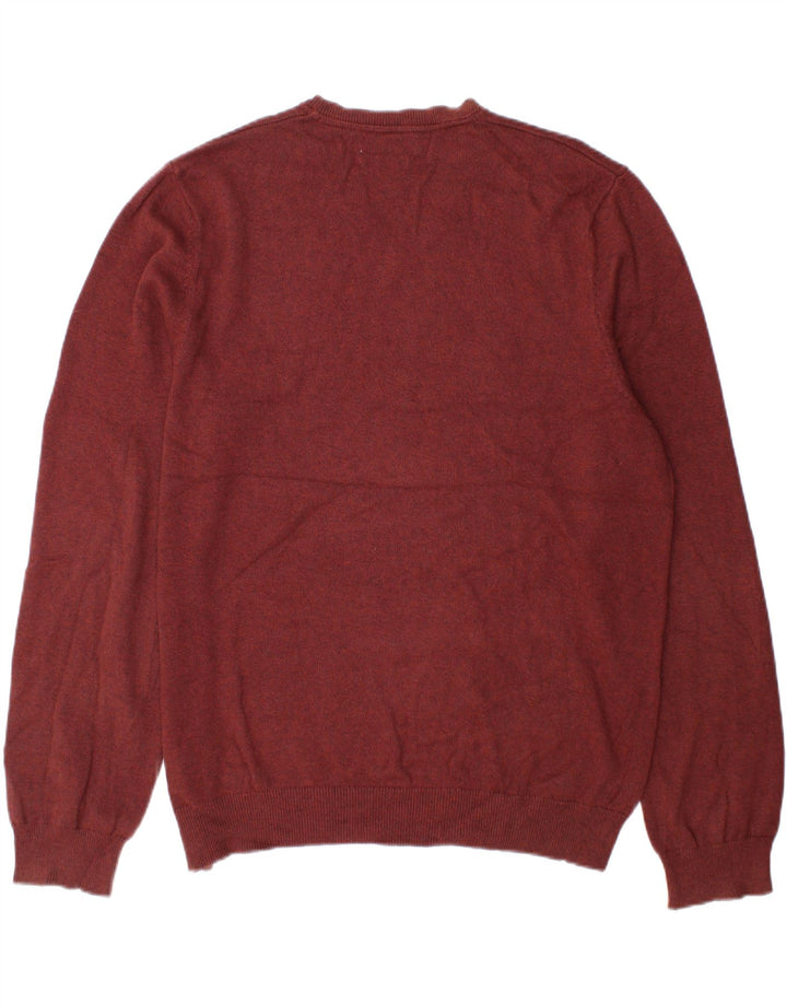 Marks & Spencer Herre V-hals sweater XL brun bomuld