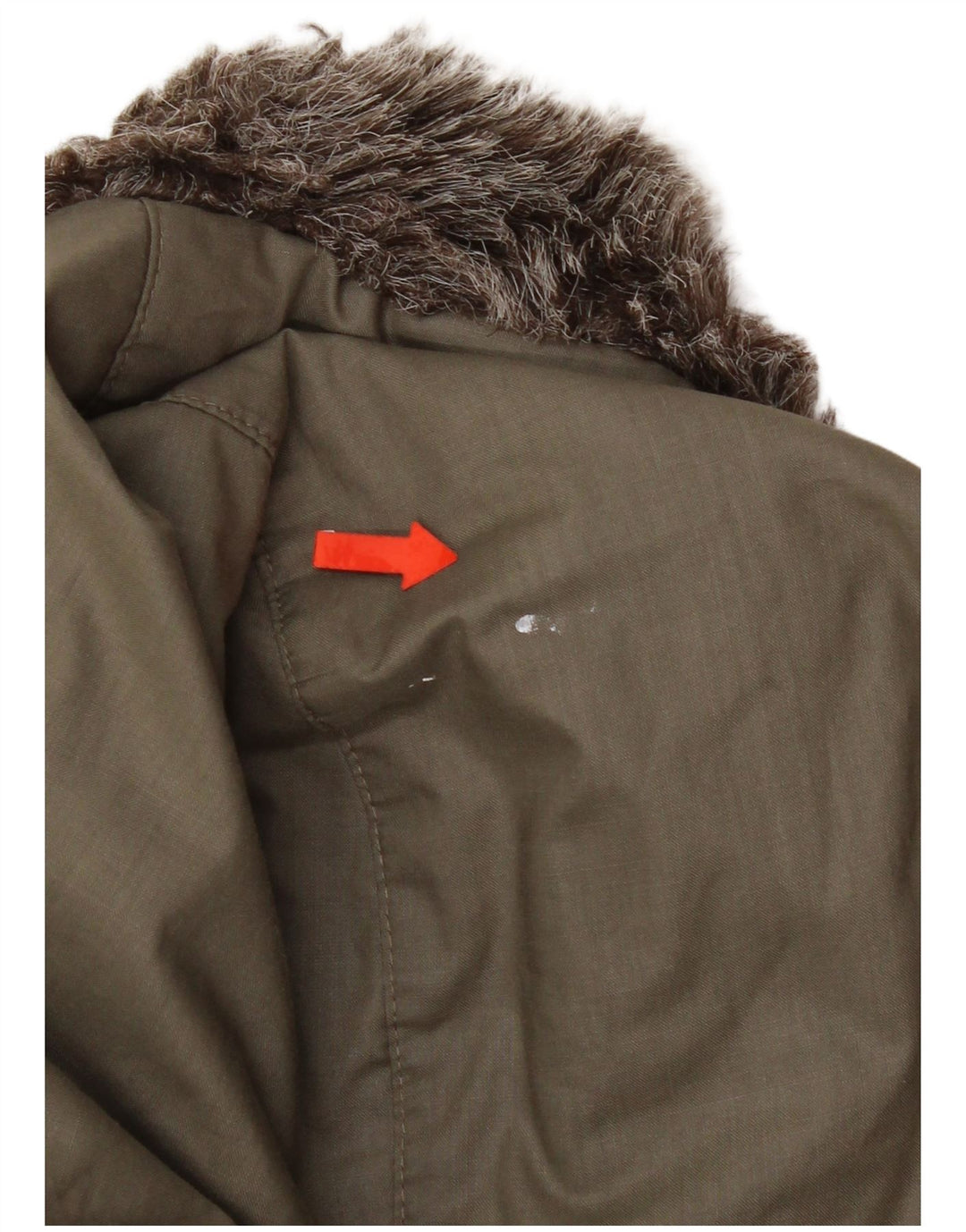 Vintage Dame Oversized Hooded Duffel Coat EU 36 Small Khaki