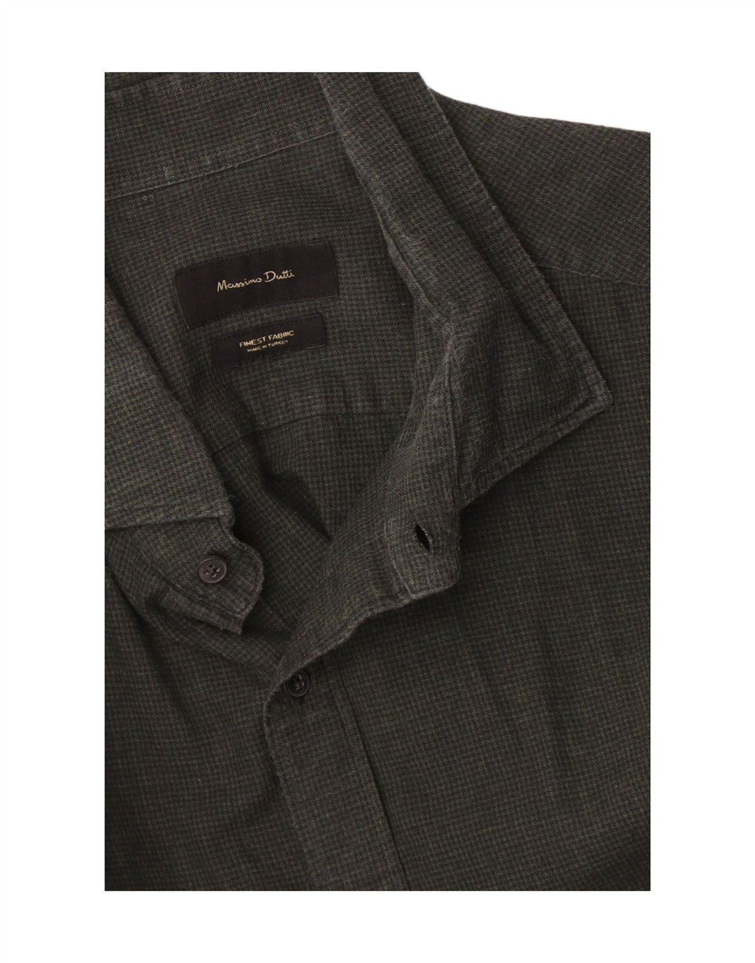 Massimo Dutti Herreskjorte Medium Green Houndstooth