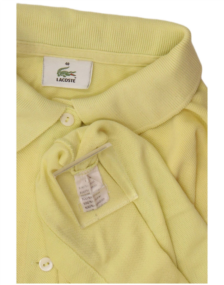 Lacoste Dame Polo Shirt Størrelse 40 Medium Gul Bomuld