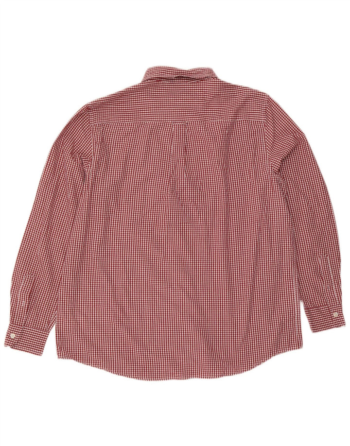 Chaps Herreskjorte XL Rød Gingham Bomuld