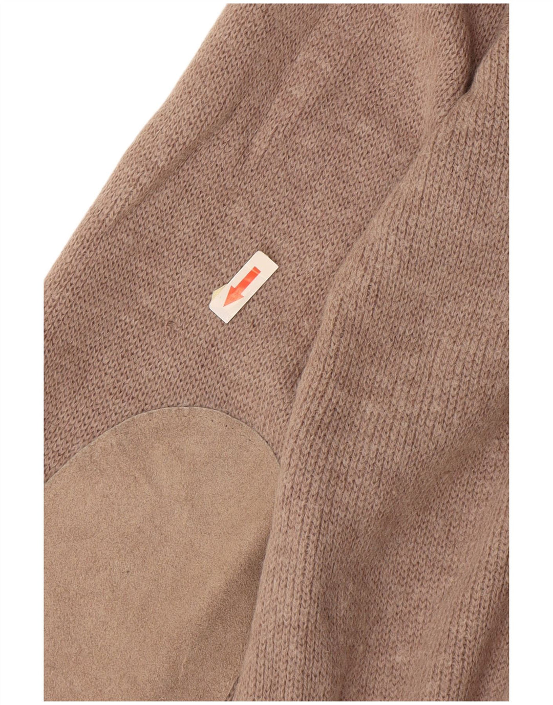 Vintage cardigan sweater til mænd, stor brun flækket