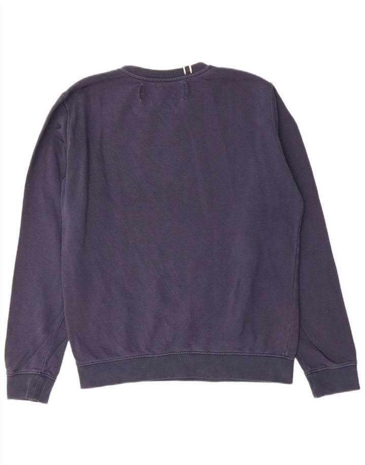 Replay Herre Grafisk Sweatshirt Jumper Medium Navyblå Bomuld