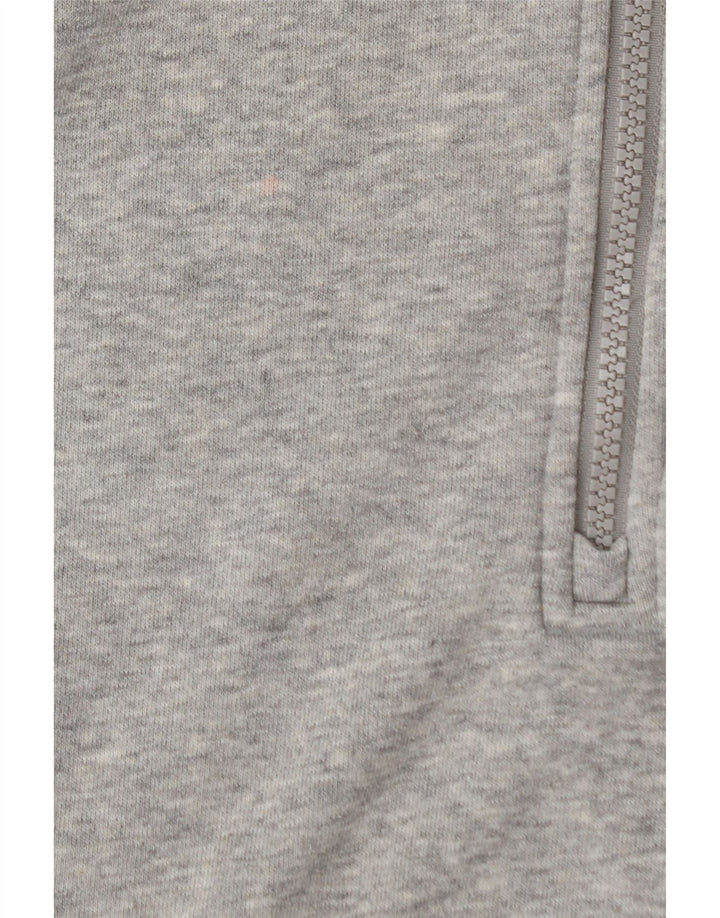 ADIDAS Womens Zip Neck Sweatshirt Jumper UK 12/14 Medium Grey Cotton Vintage Adidas and Second-Hand Adidas from Messina Hembry 