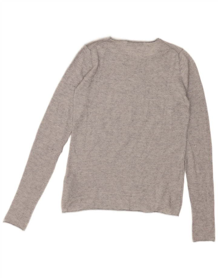 Zara Dame sweater med rund hals DK 10 Små grå Flecked Modal