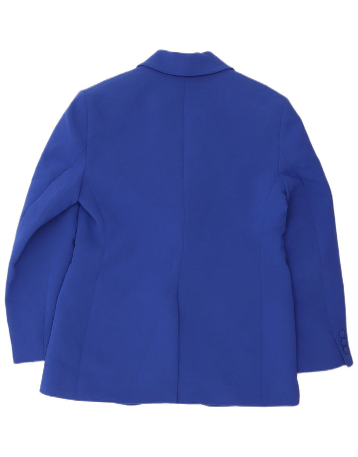 Zara Herre 1-knap blazerjakke UK 40 Large Blue Viscose