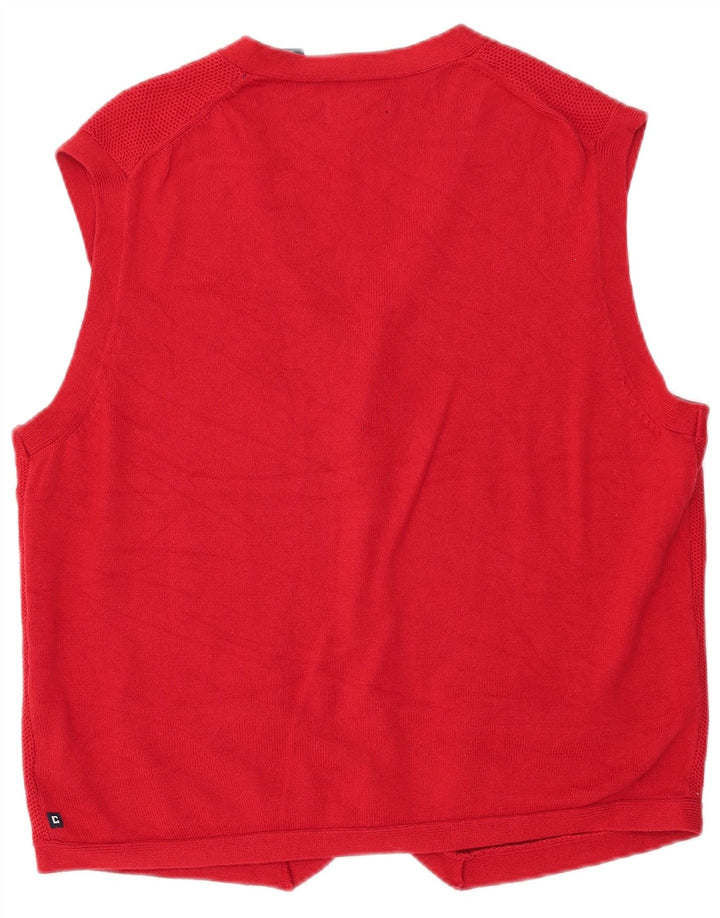 CHAPS Cardigantrøje uden ærmer til mænd Stor rød bomuld