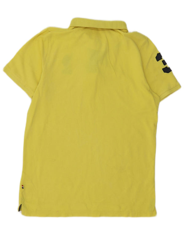 U.S. Polo Assn. Drenge grafisk poloshirt 14-15 år gul bomuld