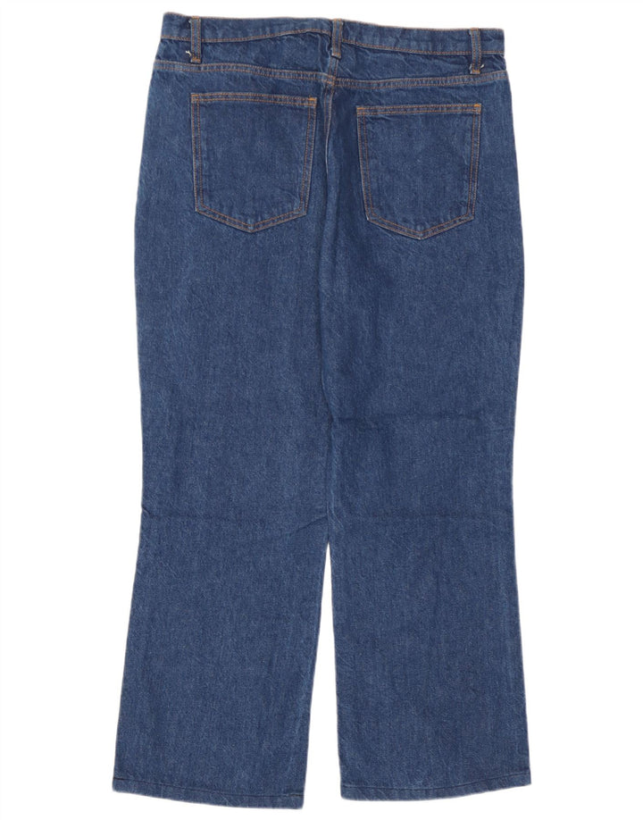 Zara Dame Bootcut Jeans EU 44 XL W34 L27 Blå Bomuld
