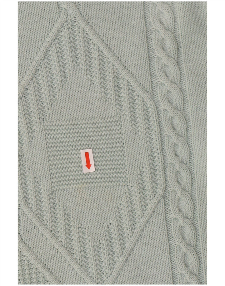 NAVIGARE Herre sweater med rund hals, stor grøn Argyle/Diamond Classic