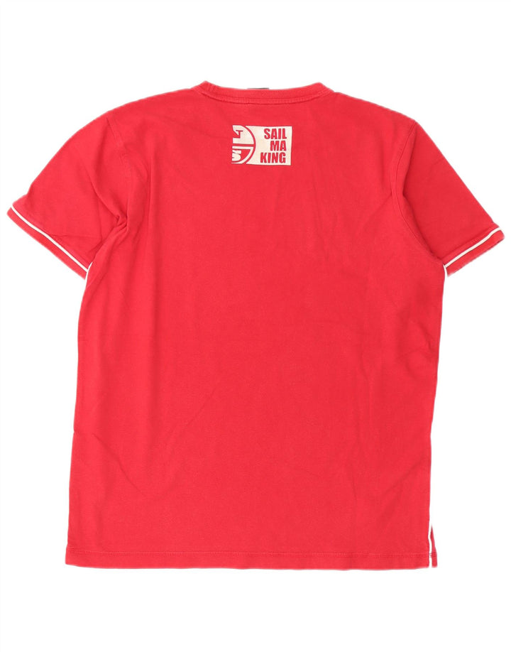 North Sails Herre Grafisk T-Shirt Top Medium Rød Bomuld
