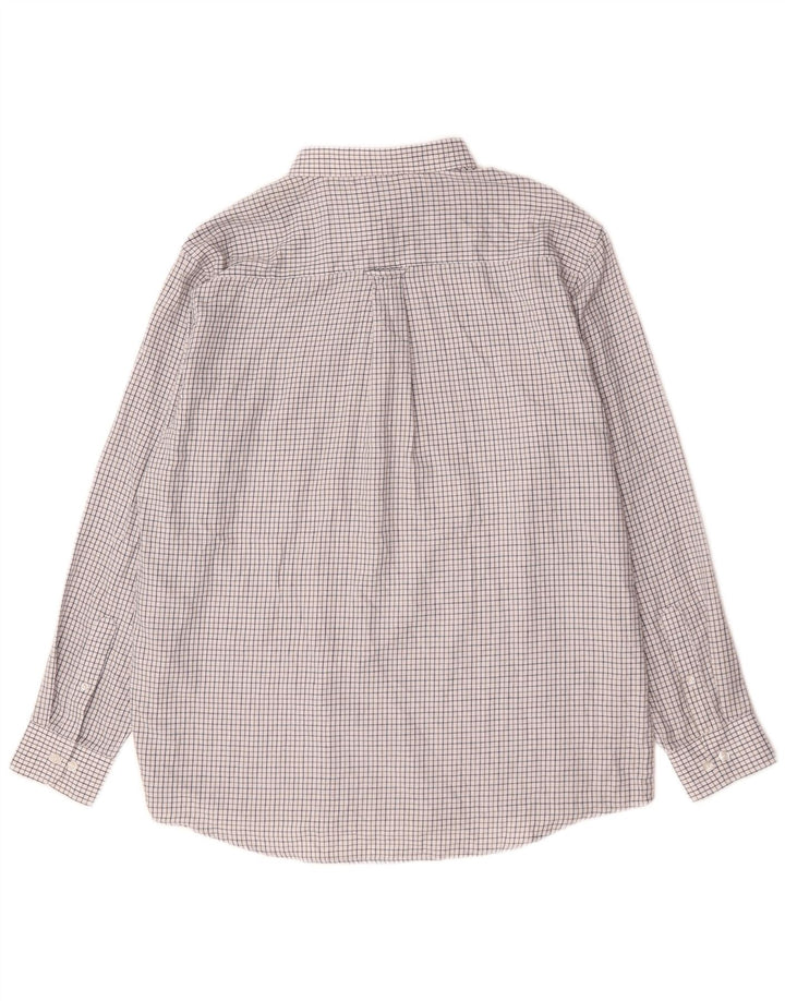 James Pringle herreskjorte XL hvid ternet polyester