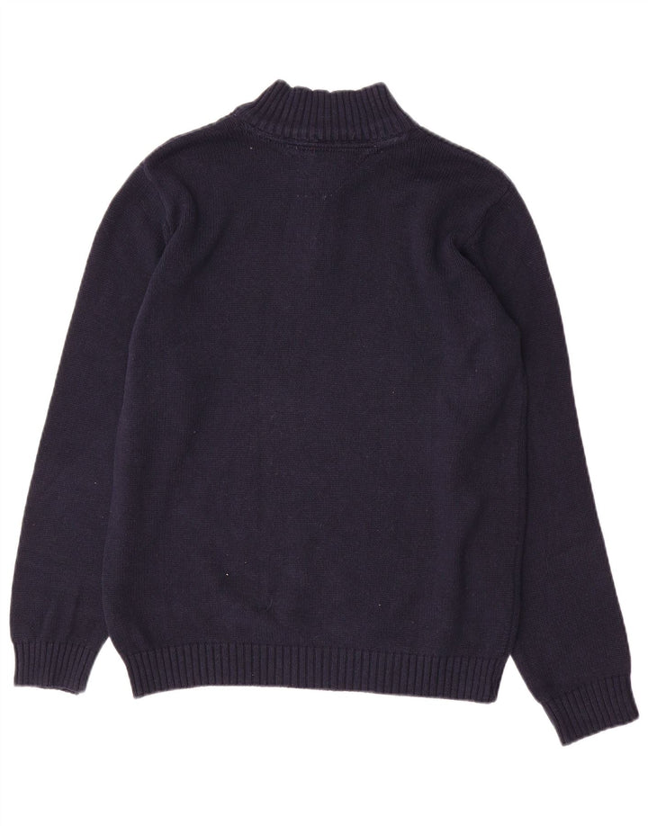 TOMMY HILFIGER drenge sweater med lynlåshals 14-15 år marineblå bomuld