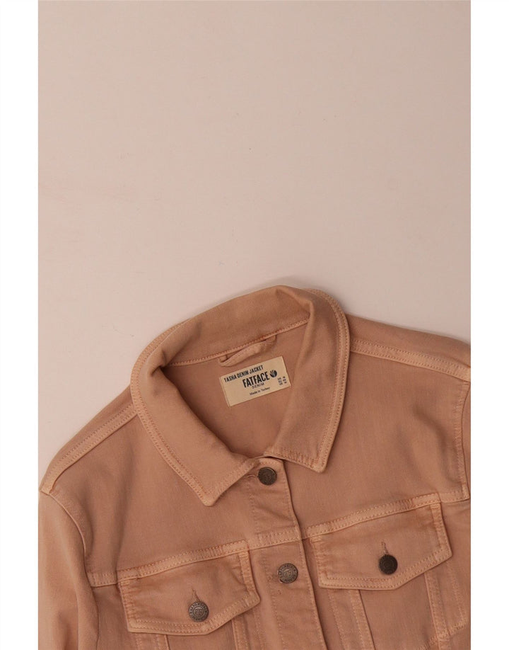 FAT FACE Womens Denim Jacket UK 12 Medium  Beige